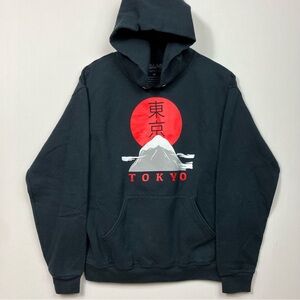 Men's Black Tokyo Graphic Pullover Hoodie
